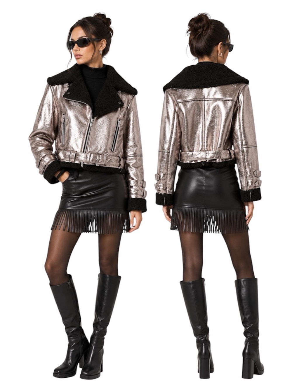 FOREVER 21 EMBELLISHED CROPPED JACKET WITH FULL SLEEVES - BNWT